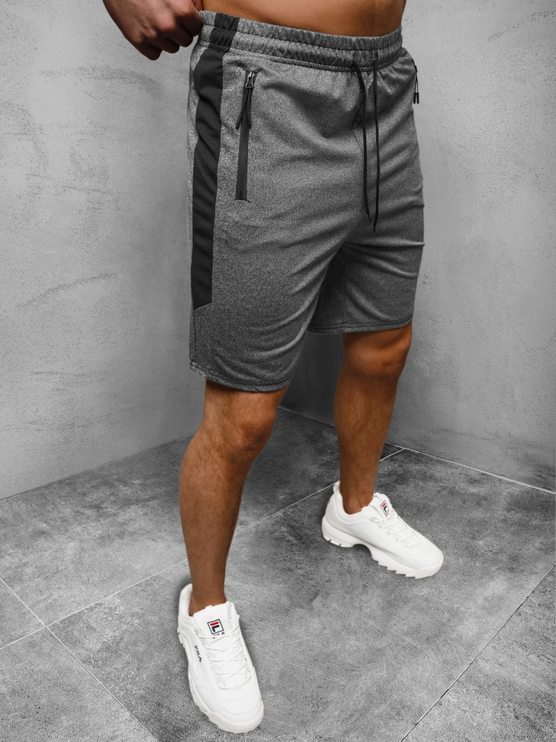 Spodenki dresowe męskie grafitowe OZONEE JS/68061