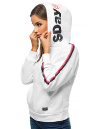 Bluza z kapturem damska biała OZONEE JS/B26015