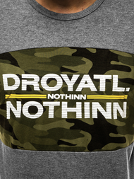 T-Shirt męski grafitowy OZONEE JS/SS10976Z