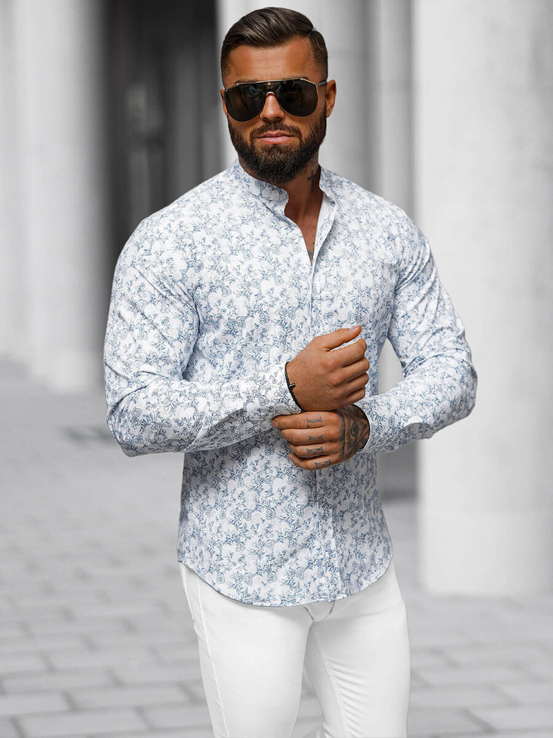 Koszula męska biała OZONEE O/V101