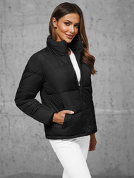 Kurtka zimowa damska pikowana czarna OZONEE JS/16M9107/392