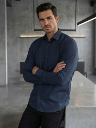 Cорочка чоловіча tемно-cиня OZONEE V/V188Z