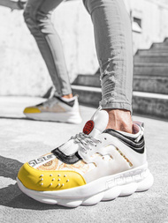 Снікерси білий і жовтий OZONEE G/2020