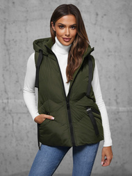 Стьобаний жіночий жилет Темно-Зелена OZONEE JS/5M3176/136