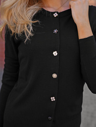 Sweter rozpinany damski czarny OZONEE JS/53B5210/3