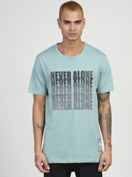 T-Shirt męski z nadrukiem miętowy OZONEE MR/21513