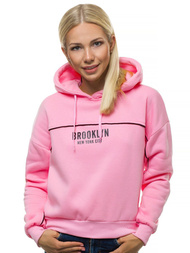 Bluza z kapturem damska różowa OZONEE JS/KSW2002