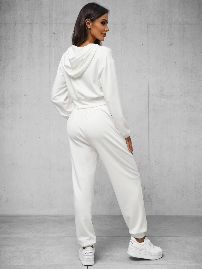 Komplet dresowy damski dwuczęściowy biały OZONEE O/XYS3225