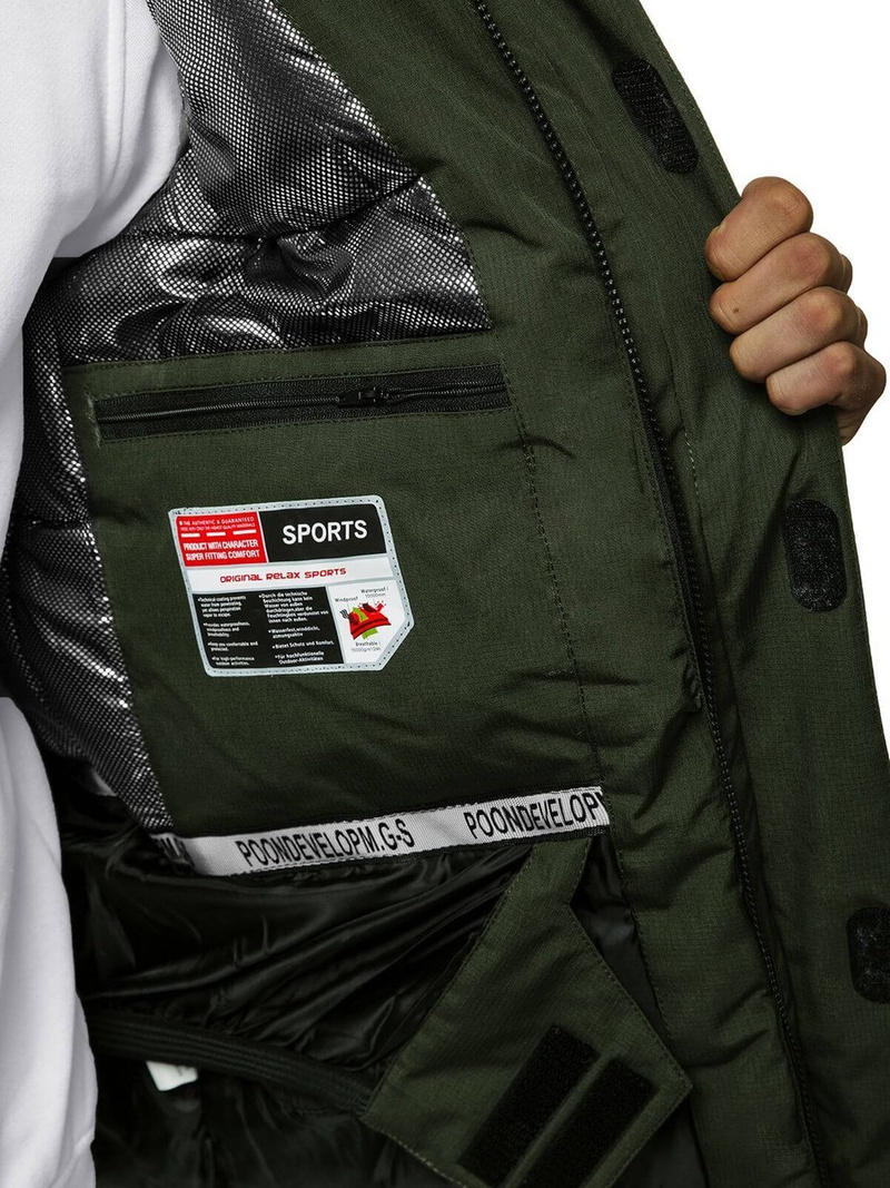 Kurtka zimowa męska khaki OZONEE O/9801