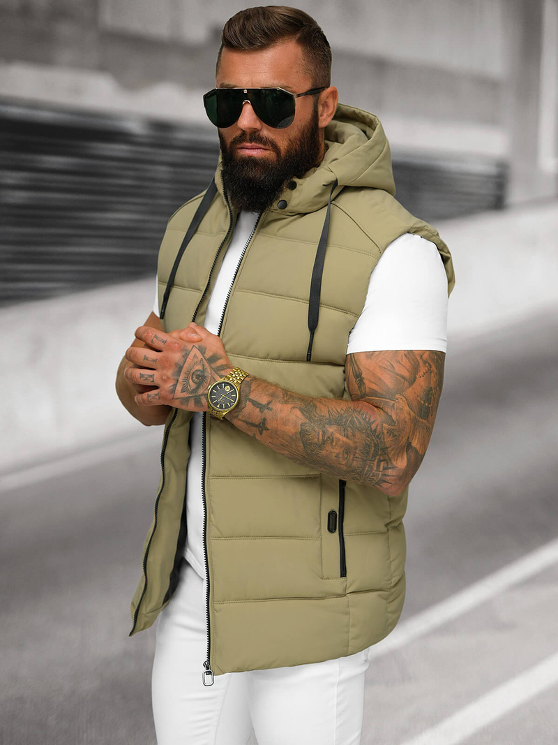 Безрукавка чоловіча Бежева OZONEE JS/57M7507/62