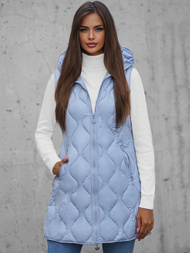 Стьобаний жіночий жилет Яскраво-Синя OZONEE O/H928/101Z