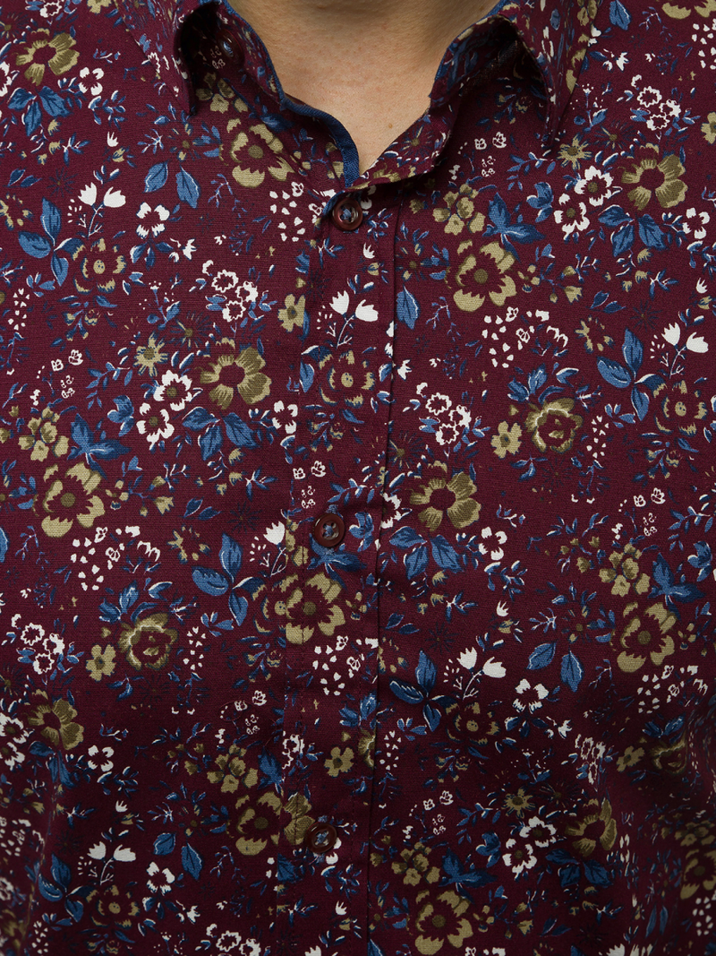 Koszula męska w kwiaty OZONEE EP/K09Z