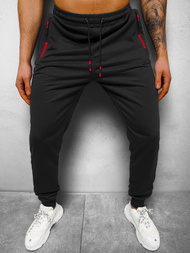 Spodnie dresowe męskie czarne OZONEE JS/68K10339