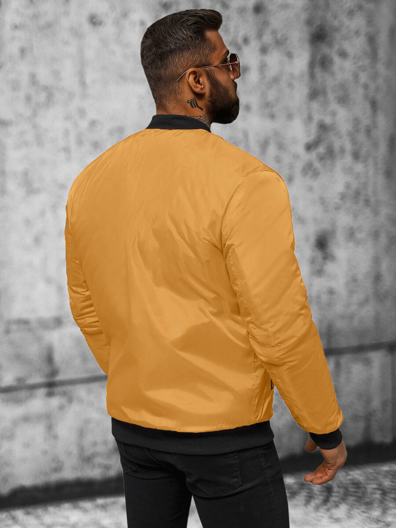 Kurtka męska bomberka camelowa OZONEE JS/AK95Z