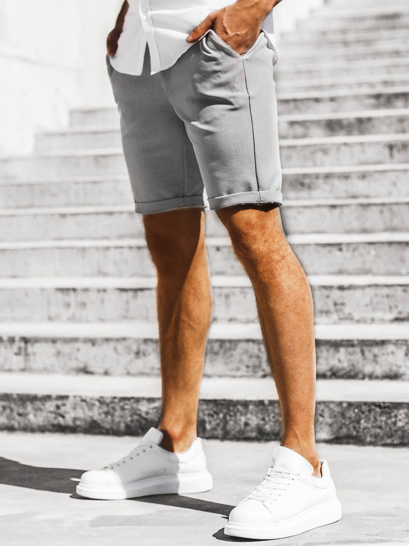 Spodenki męskie chinos szare OZONEE DJ/1002