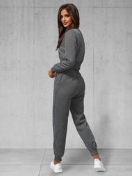 Komplet dresowy dwuczęściowy damski grafitowy OZONEE JS/8C78/5Z