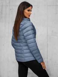 Kurtka damska pikowana stalowa OZONEE JS/11Z8170Z