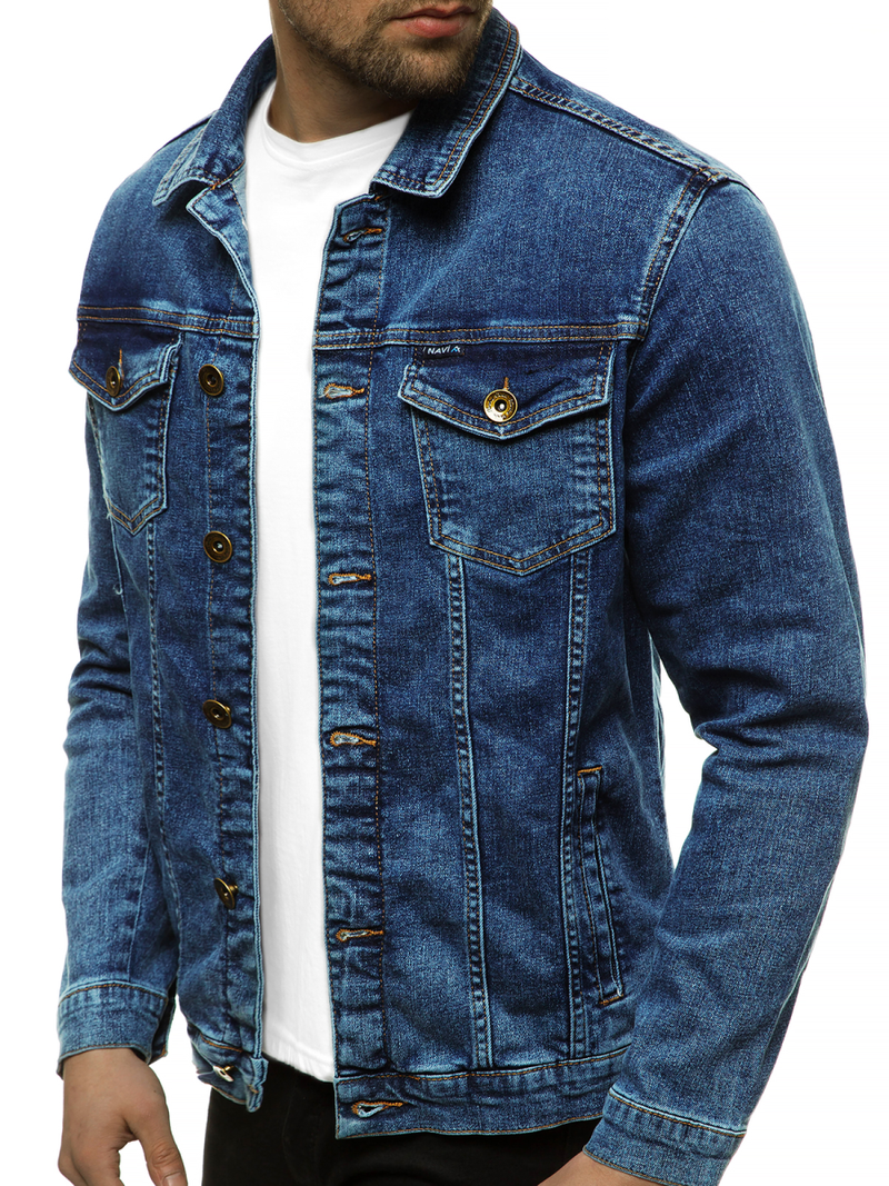 Kurtka męska jeans niebieska OZONEE BN/6076