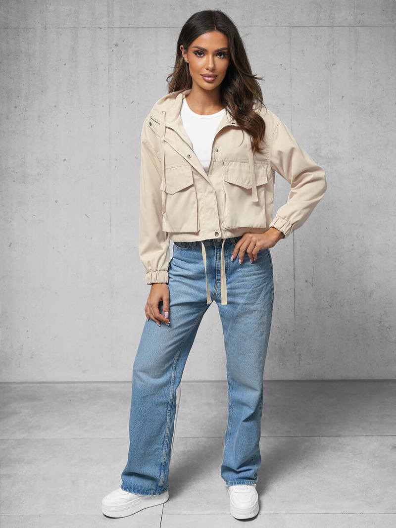 Kurtka damska przejściowa beżowa OZONEE O/G118