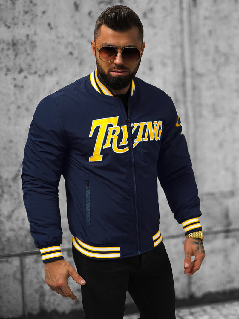 Kurtka męska bomberka granatowa OZONEE JS/84M3013/215