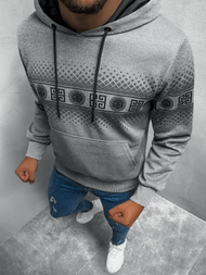 Bluza z kapturem męska szara OZONEE O/HM502