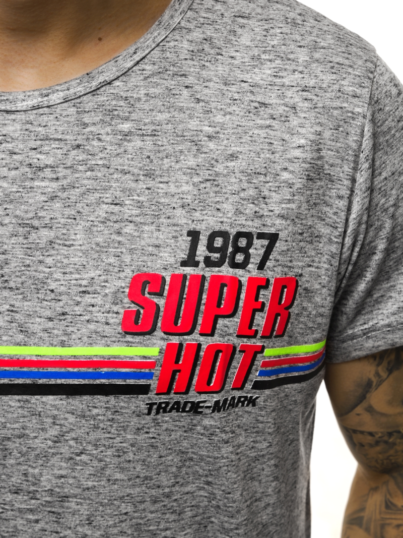 T-Shirt męski szary OZONEE JS/KS2052