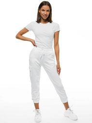 Spodnie dresowe damskie ecru OZONEE O/MB2001/21
