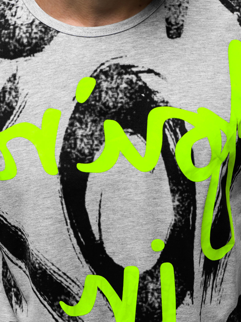 T-Shirt męski szary OZONEE JS/KS1985