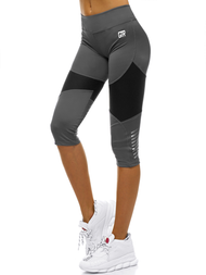Legginsy damskie krótkie grafitowe OZONEE X/1254