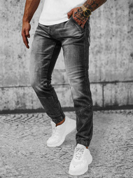 Spodnie jeansowe joggery męskie czarne OZONEE NB/MP0118N