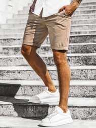 Spodenki męskie chinos beżowe OZONEE DJ/1007