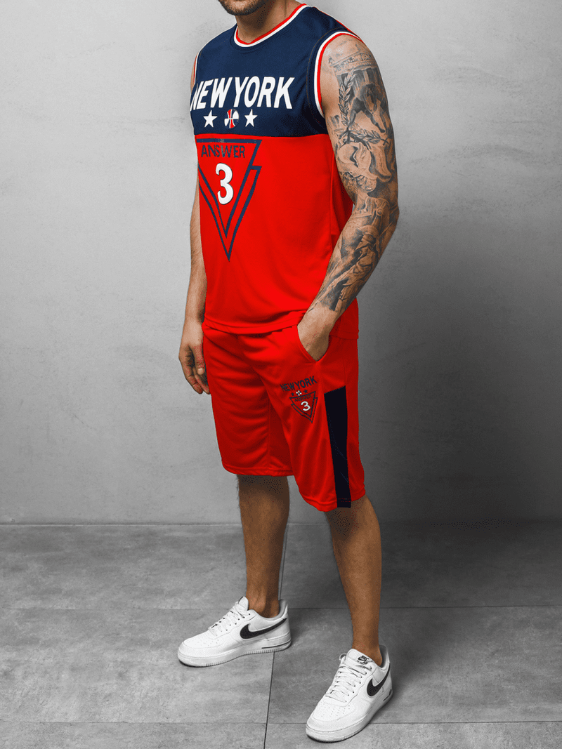 Спортивний костюм чоловічій Червоний OZONEE JS/68C10169