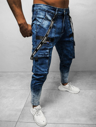 Spodnie jeansowe męskie niebieskie OZONEE DR/TF118