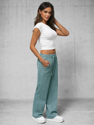 Spodnie jeansowe damskie wide leg niebieskie OZONEE O/330097