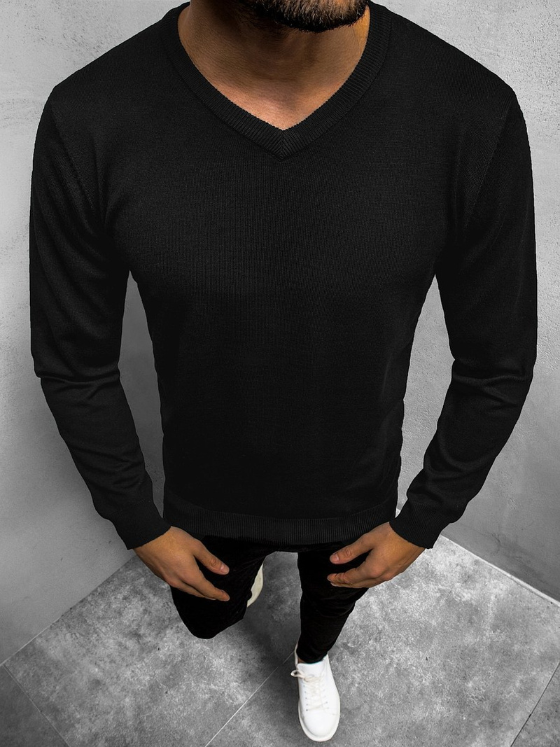 Sweter męski czarny OZONEE BL/M005Z