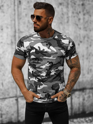 T-shirt męski szary-moro OZONEE JS/8T233/1A