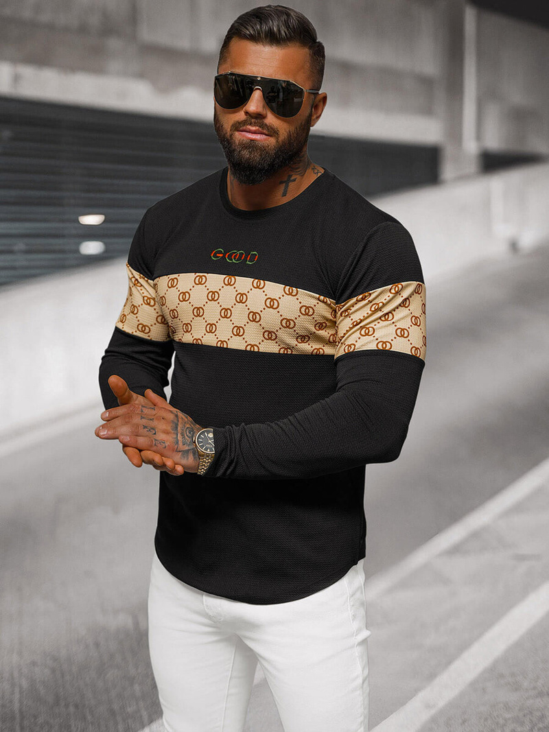 Bluza męska czarna OZONEE O/B7461