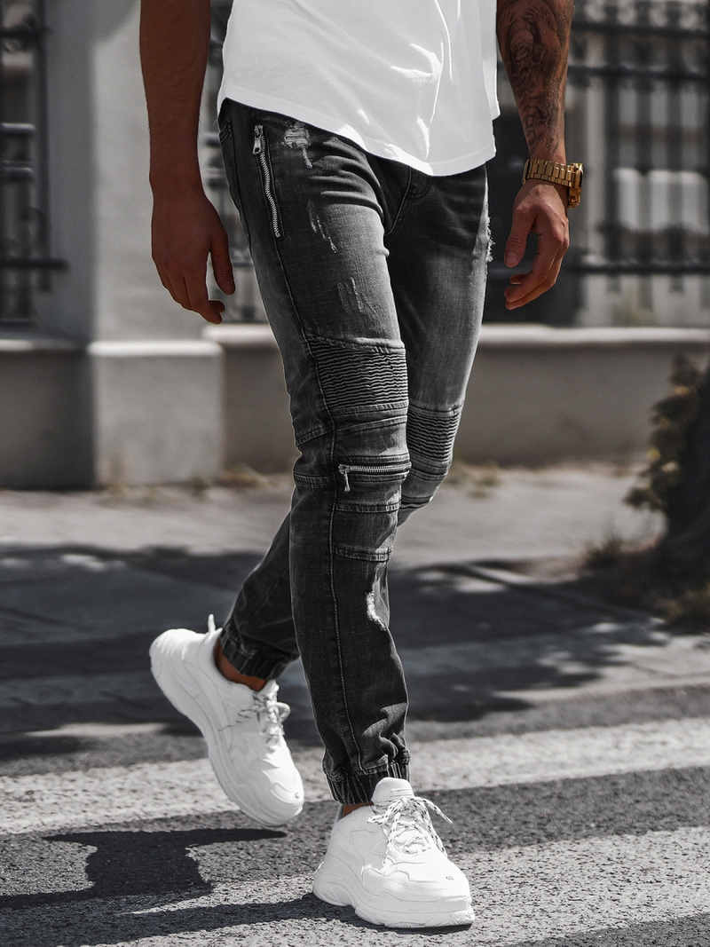 Чоловічі джинси джоггери Чорнi OZONEE NB/MP0077N