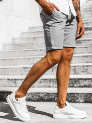 Spodenki męskie chinos szare OZONEE DJ/1002