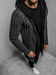 Bluza z kapturem męska grafitowa OZONEE MACH/2138Z