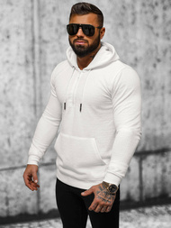 Bluza z kapturem męska ecru OZONEE O/TB2273