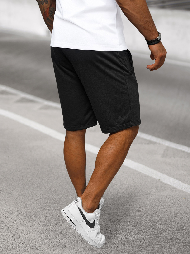 Spodenki dresowe męskie czarne OZONEE JS/8K100/3Z