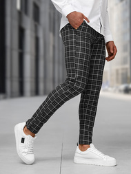 Spodnie męskie chino materiałowe czarne OZONEE DJ/5515Z