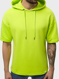 Bluza z kapturem męska seledynowa OZONEE B/20402009