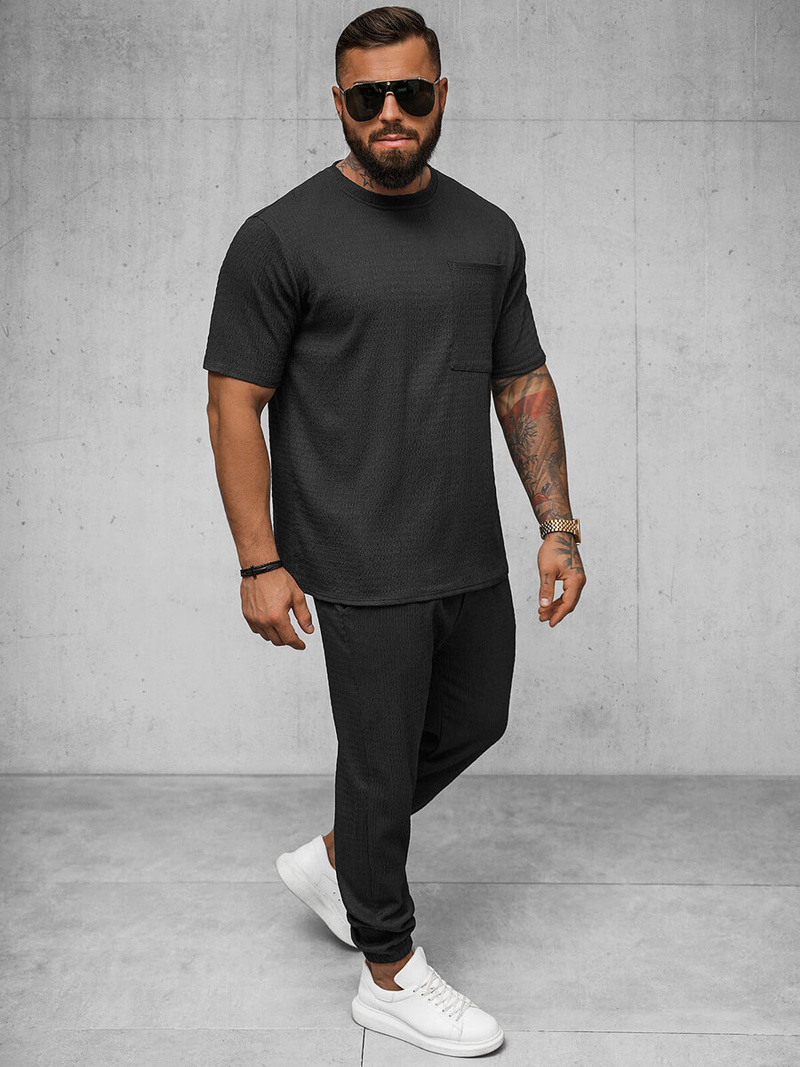 Футболка чоловіча чорна OZONEE O/Y960T