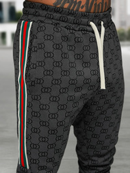 Спортивний костюм чоловічій чорний OZONEE O/FF5111AB