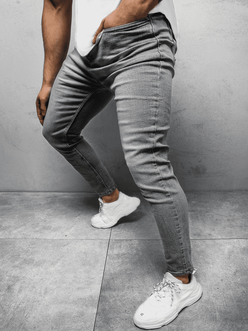 Spodnie jeansowe męskie szare OZONEE DP/700/01