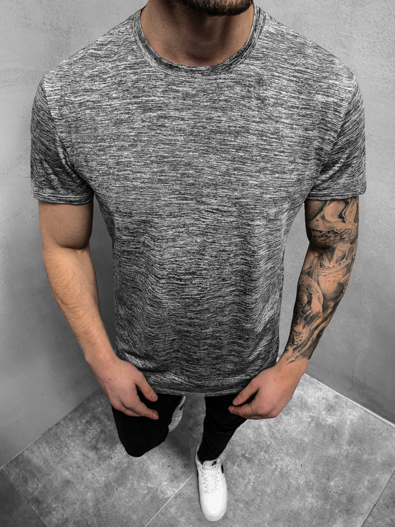 T-Shirt męski grafitowy OZONEE JS/S01Z