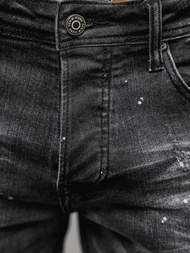 Spodenki męskie jeansowe czarne OZONEE O/VIP-2438K