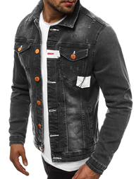 Kurtka jeans męska czarna OZONEE G/600